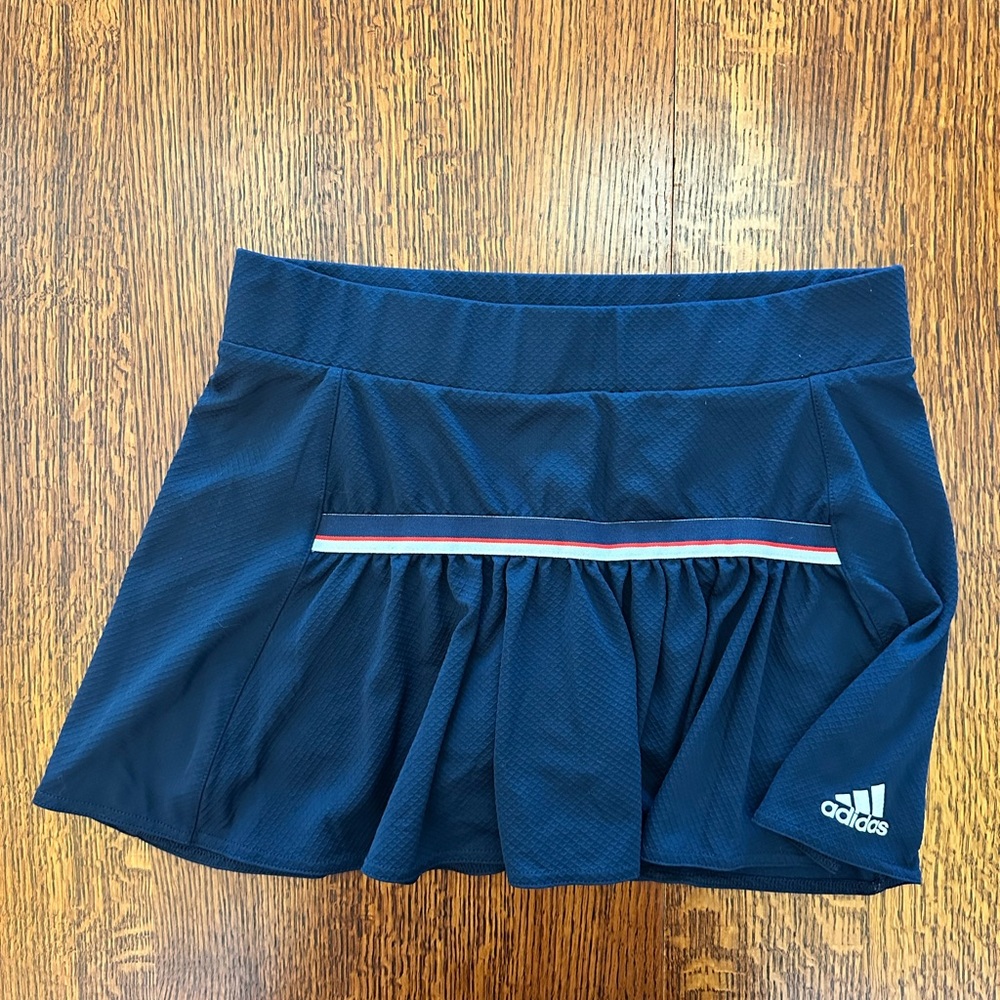 Adidas Climalite Navy Blue with Stripes Tennis Skirt size Small Long